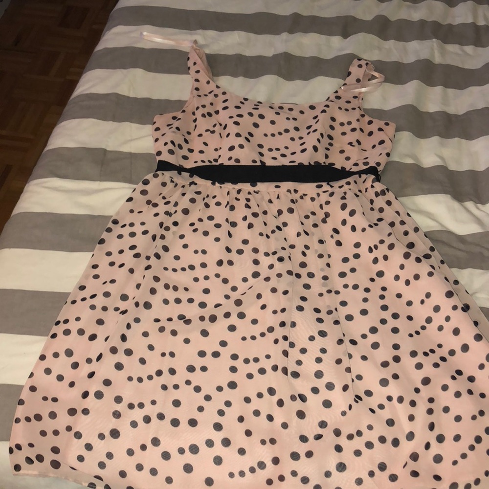 Beautiful pale pink pokadot dress